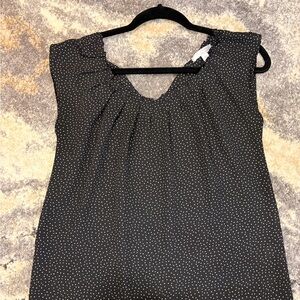 Lauren Black Polka Dot Women's Top